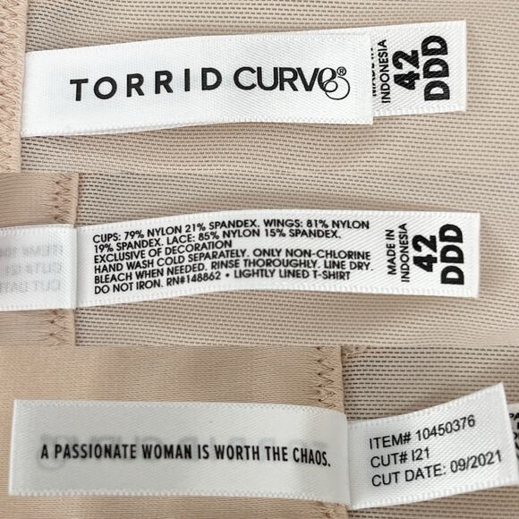 Torrid Perfect T-Shirt Bra Beige 42DDD Lightly Lined New - Picture 8 of 12